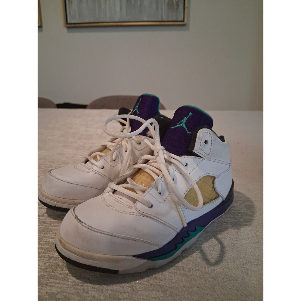 Nike Air Jordan 5 Retro TD Grape 2013 Toddler Size 10C White Purple 440890-108